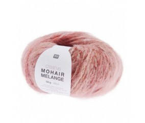 Pelote de laine et mohair à tricoter Creative Mohair Melange - Rico Design rose 07 sperenza