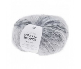 Pelote de laine et mohair à tricoter Creative Mohair Melange - Rico Design gris 08 sperenza