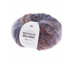 Pelote de laine et mohair à tricoter Creative Mohair Melange - Rico Design violet 10 lilas sperenza