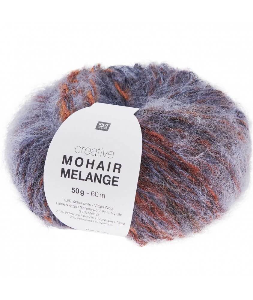 Pelote de laine et mohair à tricoter Creative Mohair Melange - Rico Design