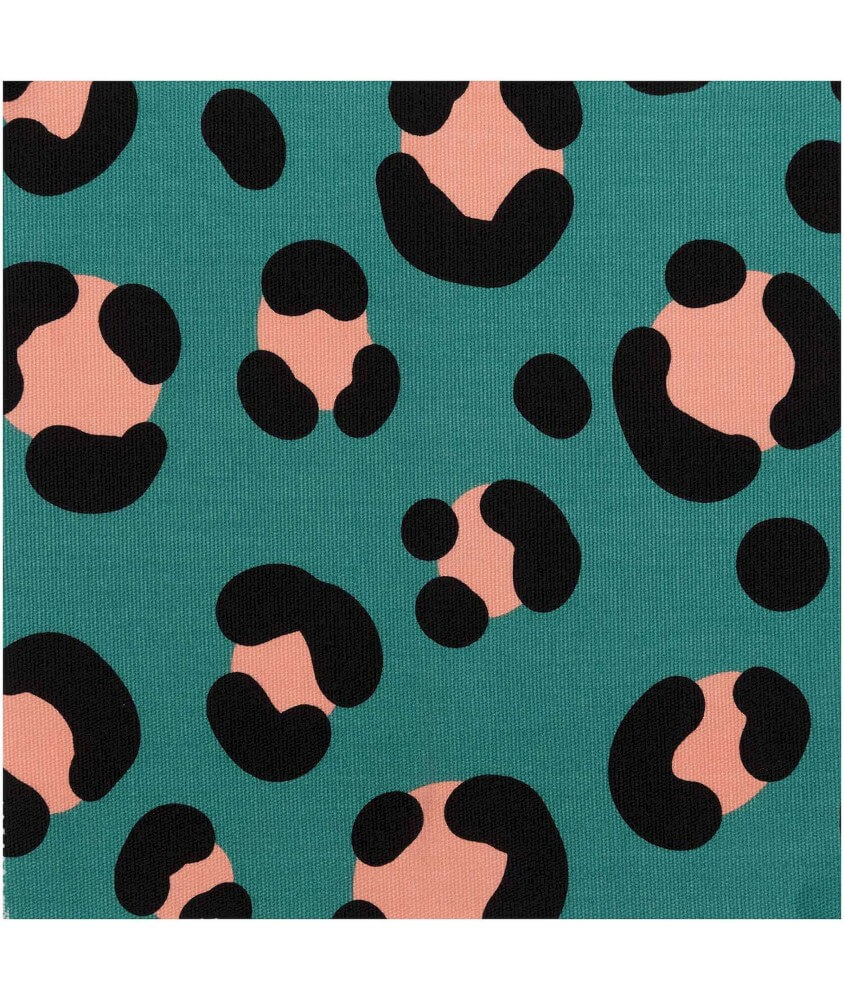 Tissu coton Rico canevas Acid Léo - Rico Design bleu pétrole Tissu coton Rico canevas Acid Léo - Rico Design bleu pétrole