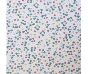 Tissu coton Bio petites feuilles