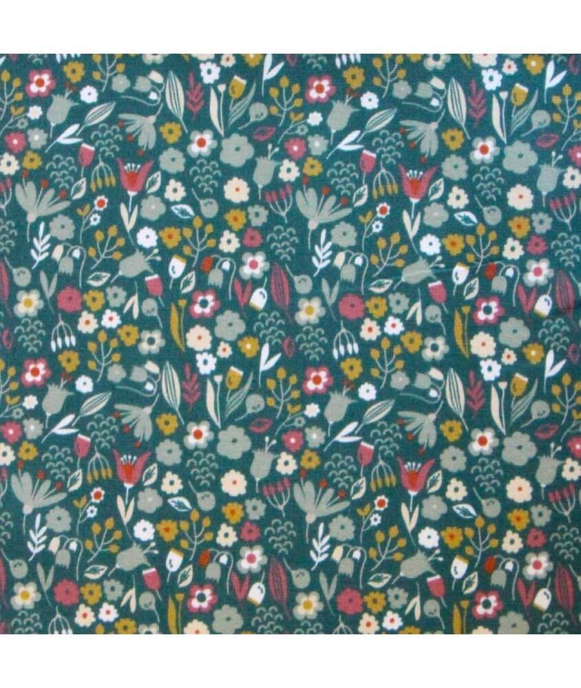 Tissu coton Bio fleurs des champs