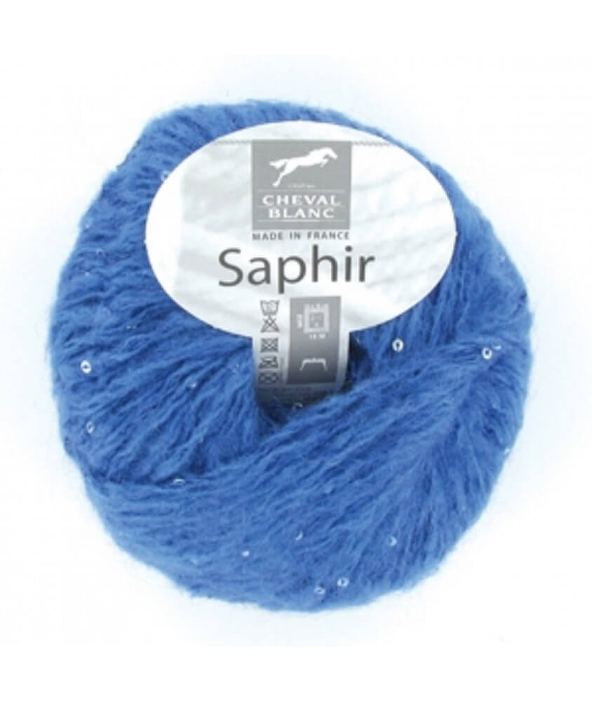 Pelote de laine à tricoter SAPHIR - Cheval Blanc