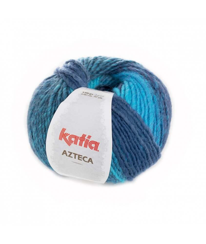 Pelote de laine à tricoter AZTECA - Katia bleu sperenza