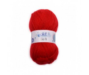 Pelote de laine à tricoter pas chère EKO FIL Rouge Coquelicot 