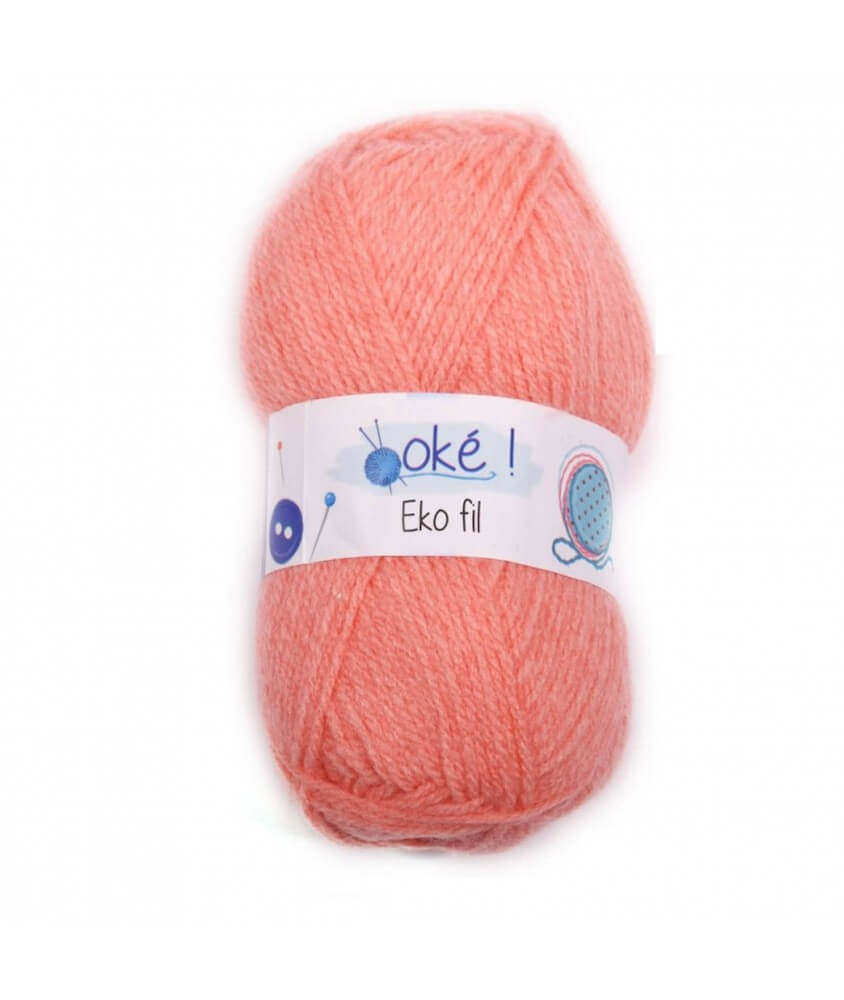 Pelote de laine EKO FIL Orange corail - By Oké ! Pelote de laine EKO FIL Orange corail - By Oké !