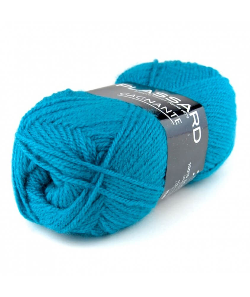 Pelote de laine à tricoter Gagnante - Plassard 21 BLEU CANARD