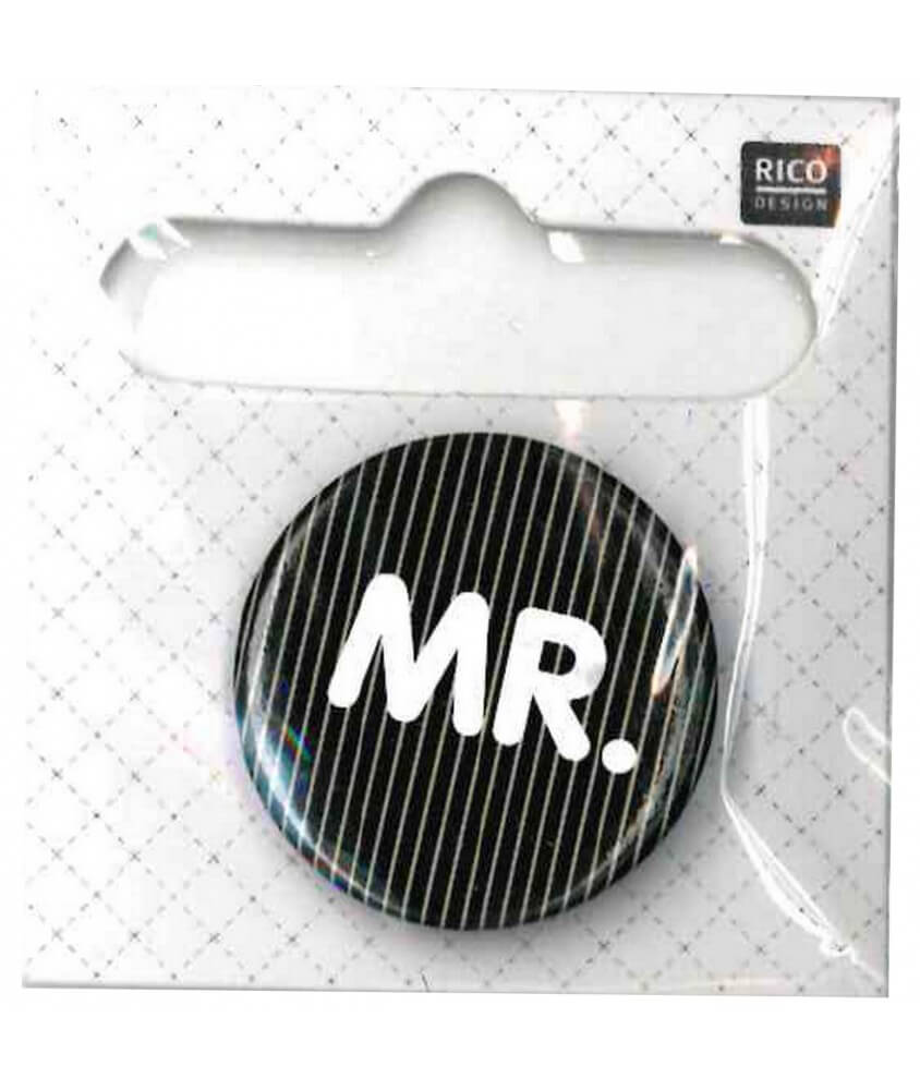 Badge bouton broche MR. - Rico Design