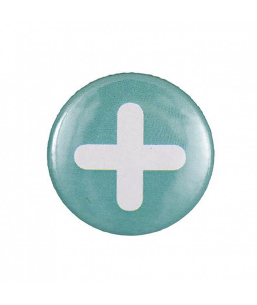 Badge bouton broche SYMBOLE PLUS - Rico Design