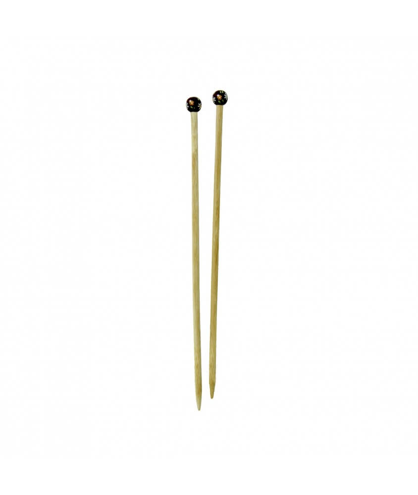 Aiguilles à tricoter artisanales en bambou N°9 à 10 - Dmc