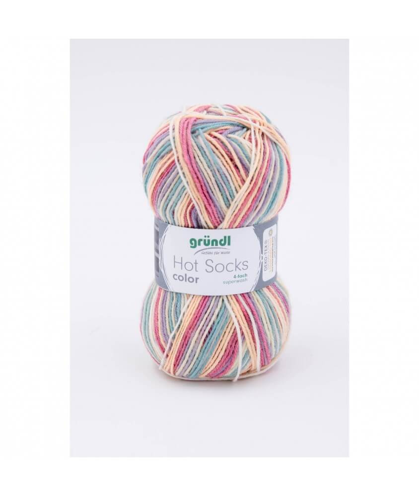 Pelote de laine à chaussettes à tricoter HOT SOCKS COLOR - Grundl Pelote de laine à chaussettes à tricoter HOT SOCKS COLOR - Grundl
