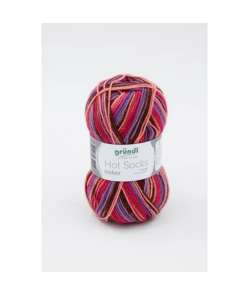 Pelote de laine à chaussettes à tricoter HOT SOCKS COLOR - Grundl Pelote de laine à chaussettes à tricoter HOT SOCKS COLOR - Grundl