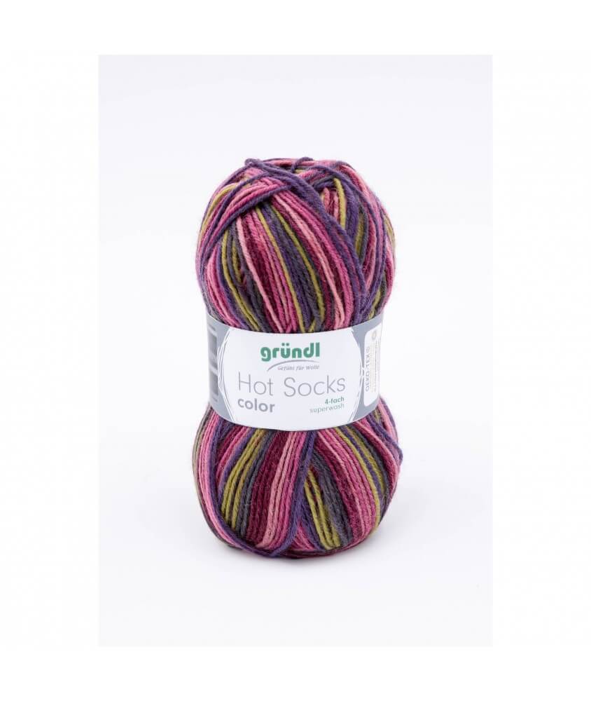 Pelote de laine à chaussettes à tricoter HOT SOCKS COLOR - Grundl Pelote de laine à chaussettes à tricoter HOT SOCKS COLOR - Grundl