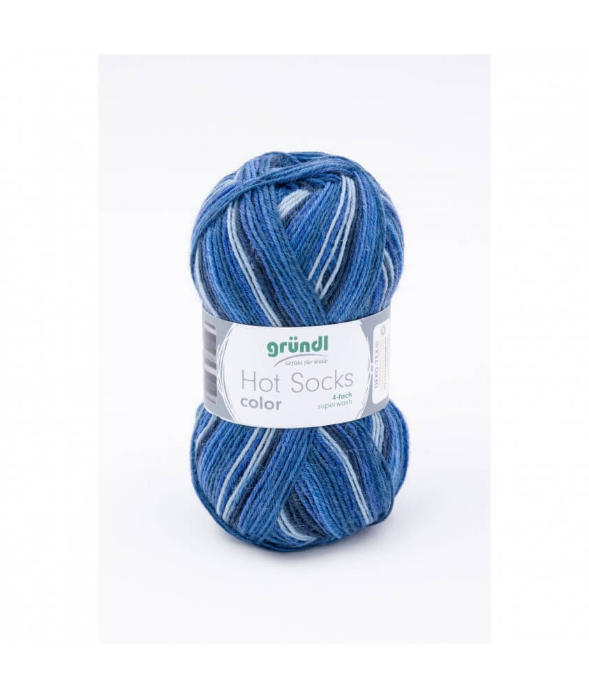 Pelote de laine à chaussettes à tricoter HOT SOCKS COLOR - Grundl 