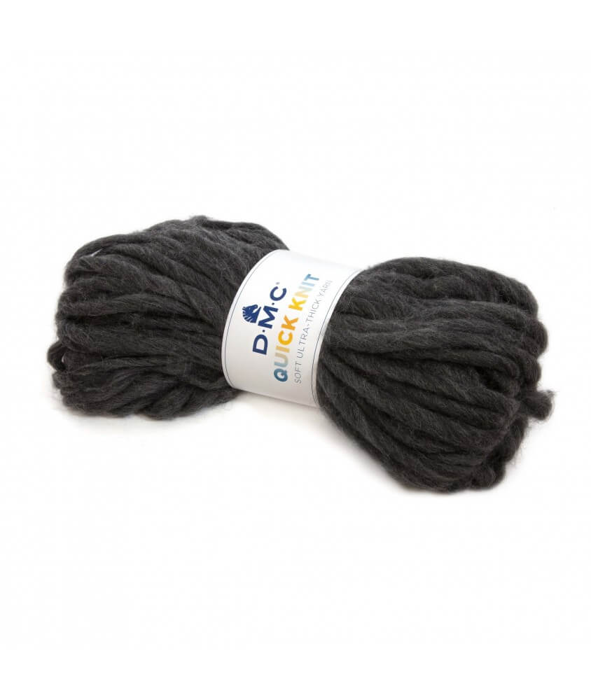 Pelote de laine noire pompons gris/blanc pour 1 écharpe fantaisie