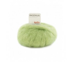 Pelote de mohair fantaisie à tricoter INGENUA - Katia vert pastel sperenza