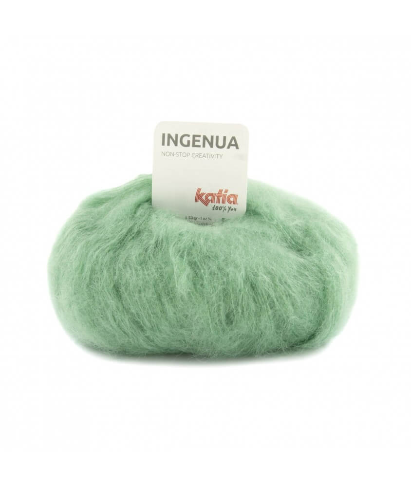 Pelote de mohair fantaisie à tricoter INGENUA - Katia vert eau sperenza