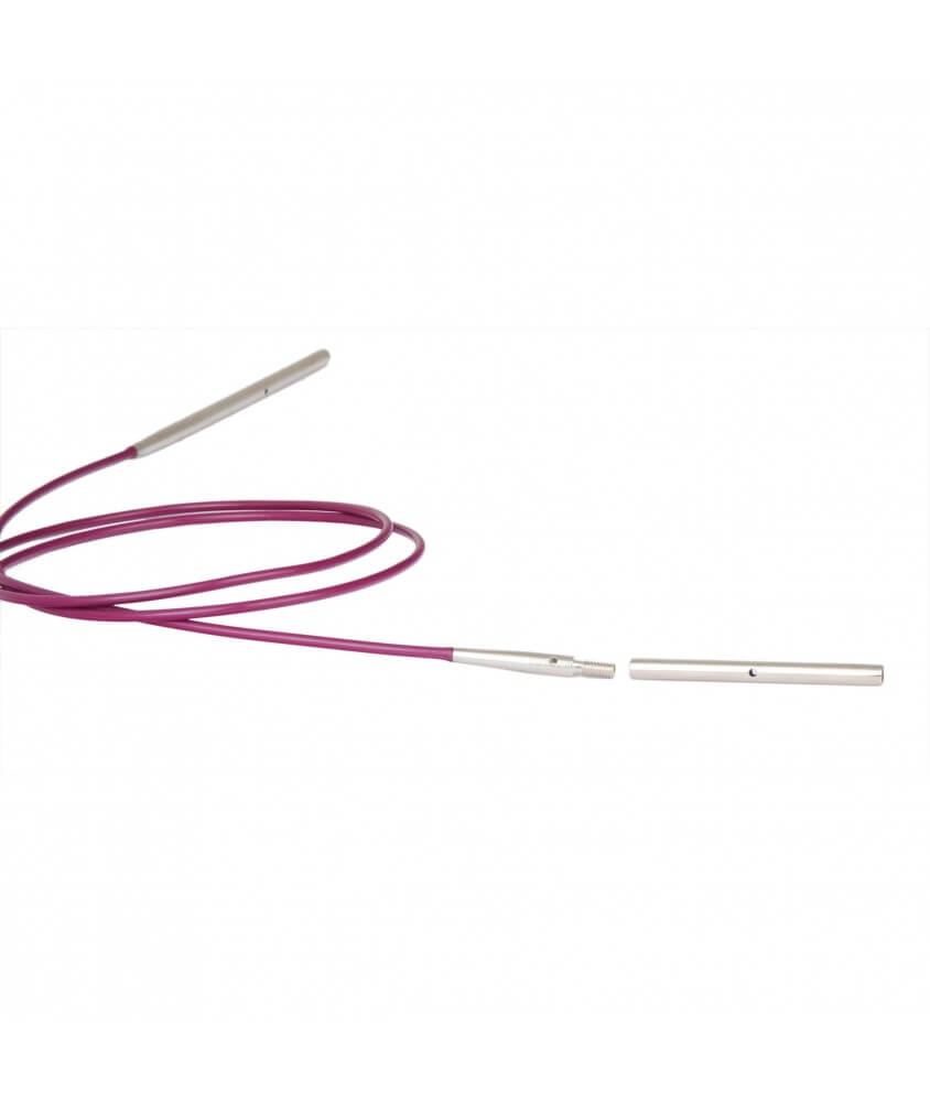 Cable 80 cm violet pour aiguilles Knitpro