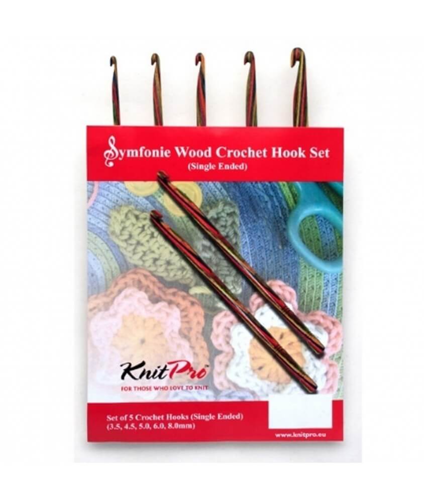 Set de 5 crochets n°3,5 à 8 Symfonie Wood - Knitpro Set de 5 crochets n°3,5 à 8 Symfonie Wood - Knitpro