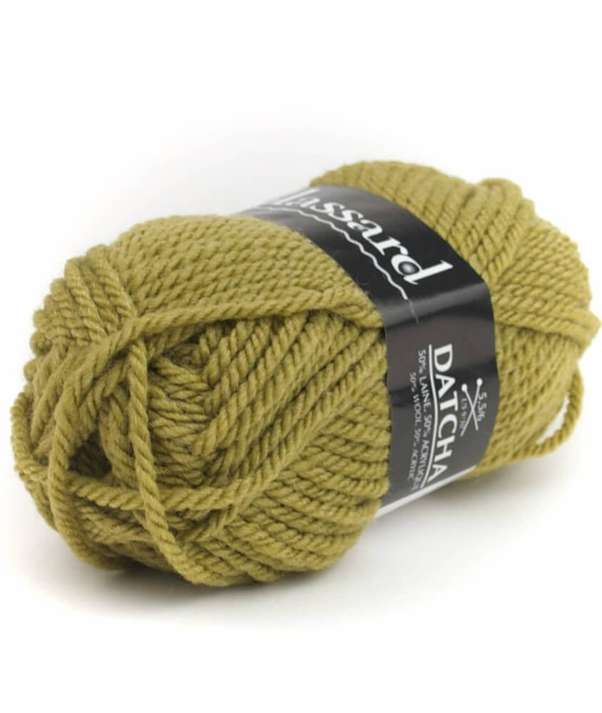Pelote de laine à tricoter DATCHA - Plassard 591 vert sperenza