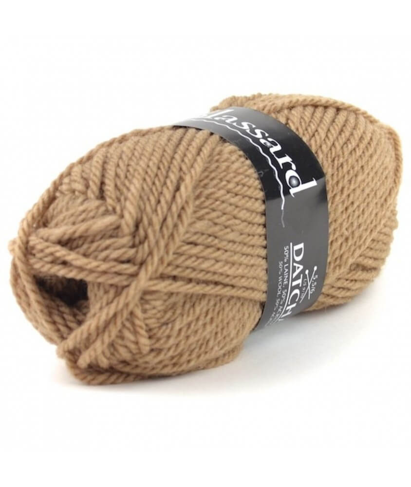 Pelote de laine à tricoter DATCHA - Plassard marron 501 sperenza