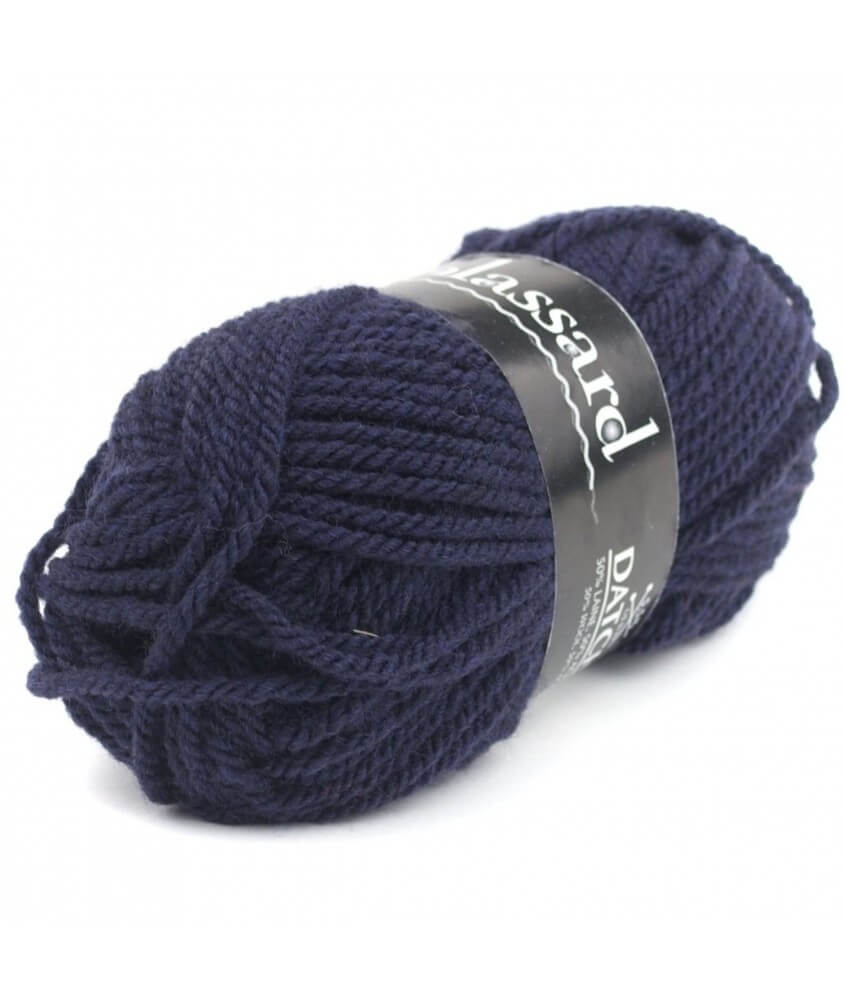Pelote de laine à tricoter DATCHA - Plassard bleu 505 sperenza