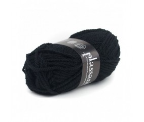 Pelote de laine à tricoter DATCHA - Plassard noir 516 sperenza