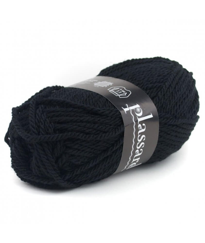 Pelote de laine à tricoter DATCHA - Plassard noir 516 sperenza