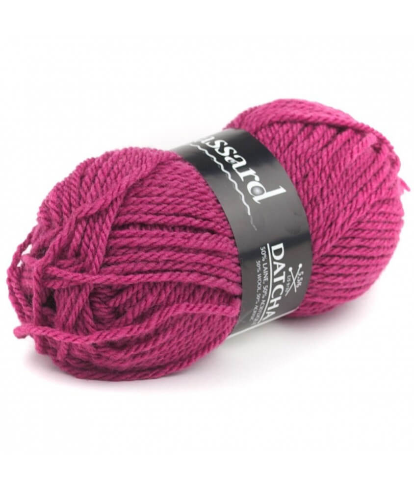 Pelote de laine à tricoter DATCHA - Plassard violet 584 sperenza