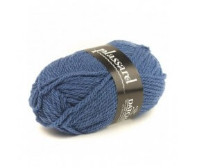 Pelote de laine à tricoter DATCHA - Plassard bleu 588 sperenza