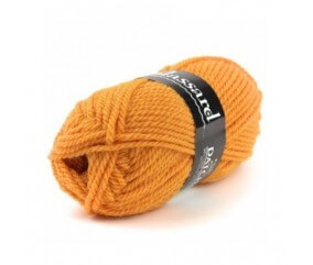 Pelote de laine à tricoter DATCHA - Plassard orange 615 sperenza