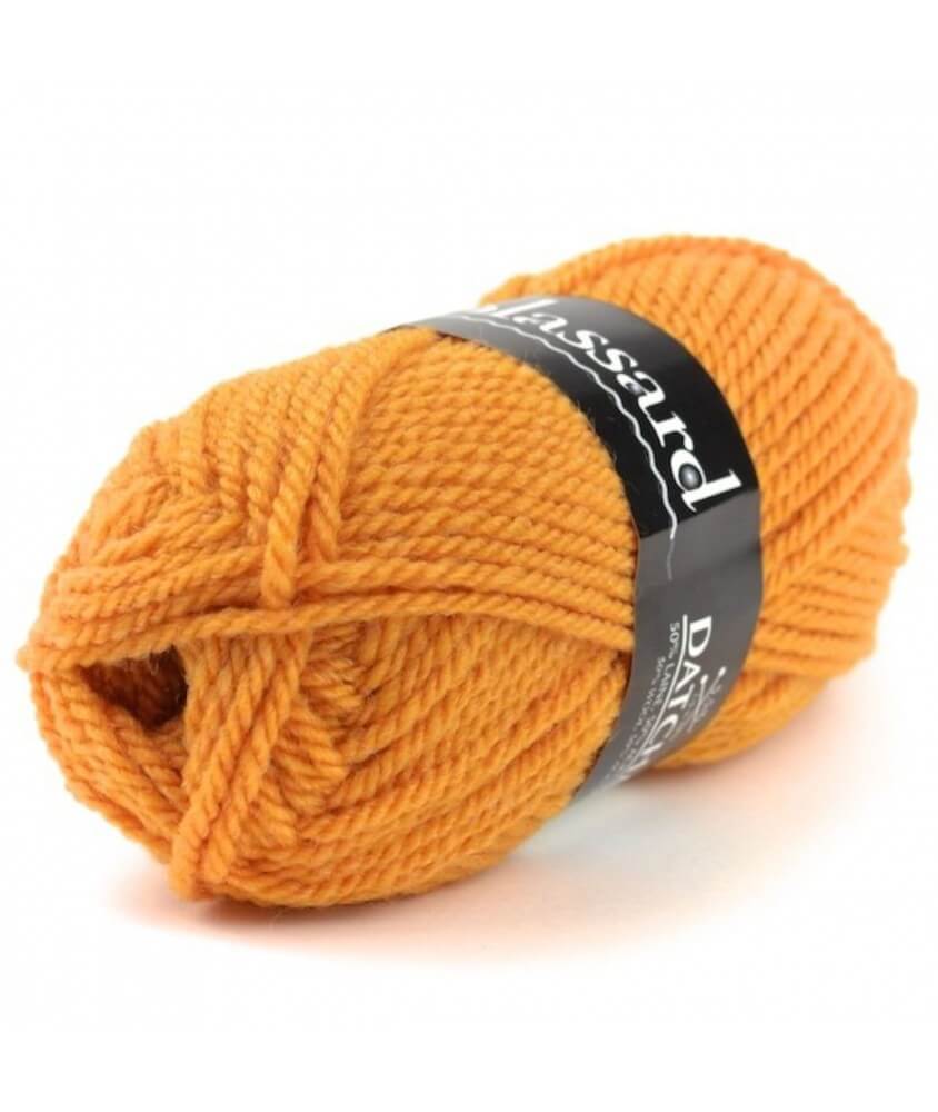 Pelote de laine à tricoter DATCHA - Plassard orange 615 sperenza