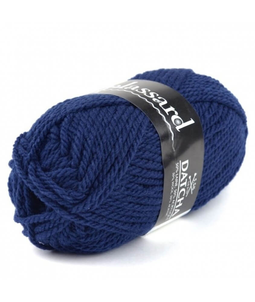 Pelote de laine à tricoter DATCHA - Plassard bleu 617 sperenza