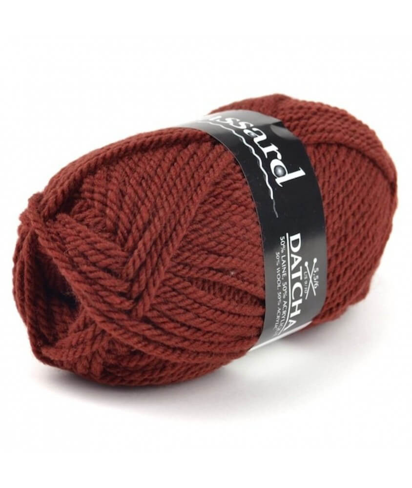 Pelote de laine à tricoter DATCHA - Plassard rouge 619 sperenza