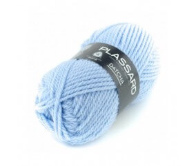 Pelote de laine à tricoter DATCHA - Plassard bleu 665 sperenza