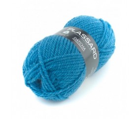 Pelote de laine à tricoter DATCHA - Plassard bleu 667 sperenza