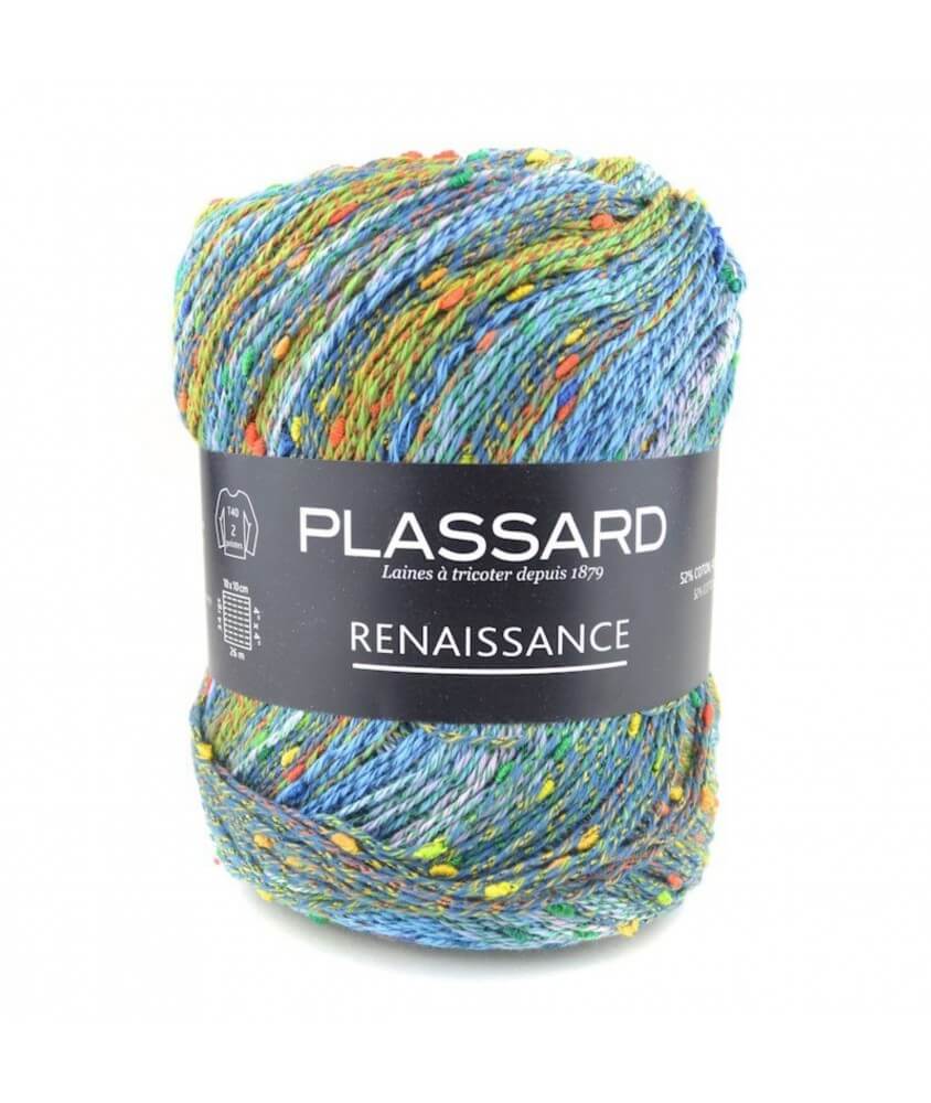 Fil à tricoter Renaissance - Plassard bleu 21 sperenza