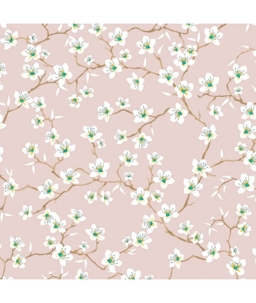 tissu motif fleur amandier écru dragée sperenza mondial tissus tissu motif fleur amandier écru dragée sperenza mondial tissus