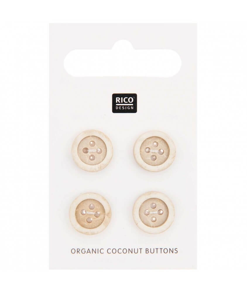 Boutons Noix de coco 10 à 13mm - Rico Design 12mm marron sperenza