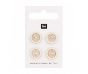 Boutons Noix de coco 10 à 13mm - Rico Design 13mm marron sperenza
