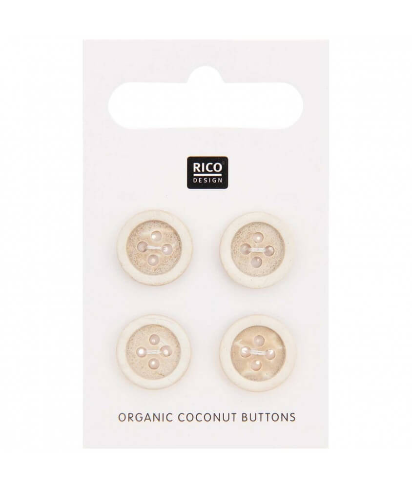Boutons Noix de coco 10 à 13mm - Rico Design 13mm marron sperenza