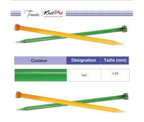 Aiguilles à tricoter Spectra Trendz N°4 à 5,5 - Knitpro - Vert