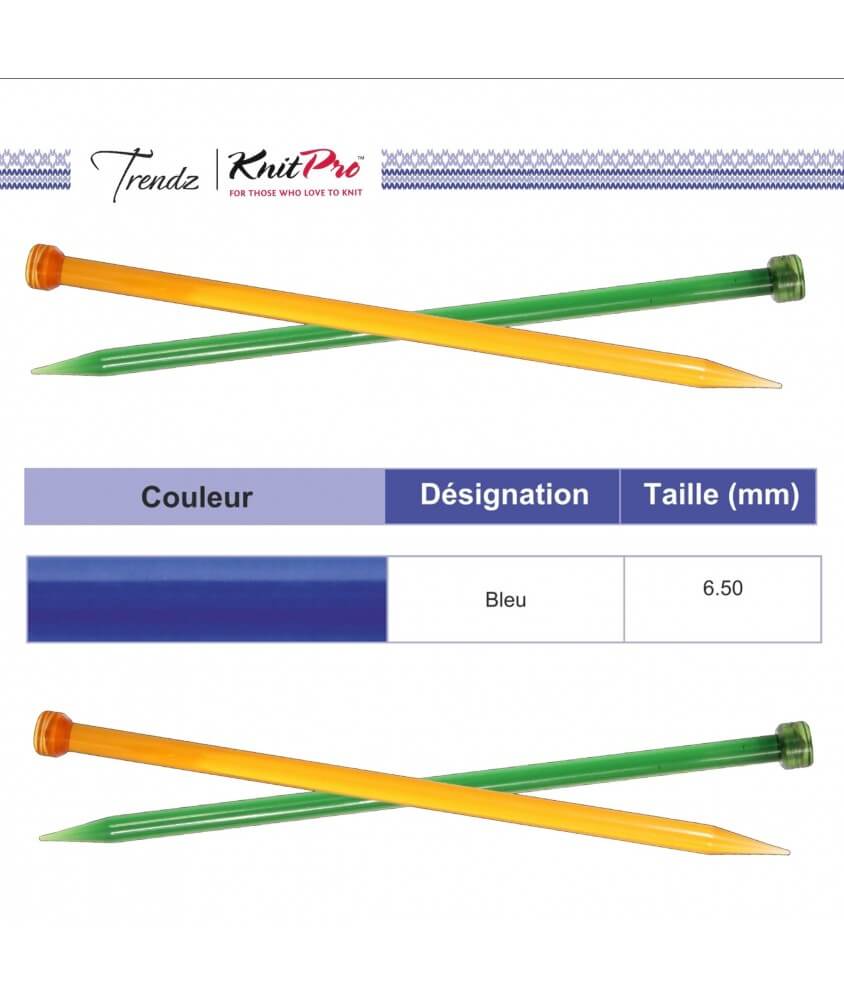 Aiguilles à tricoter Spectra Trendz N°6 à 8  - Knitpro
