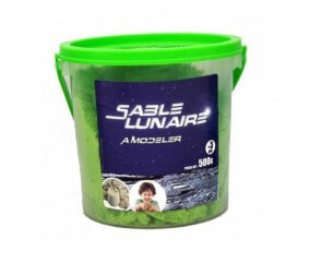 Sable lunaire à modeler vert 500g
