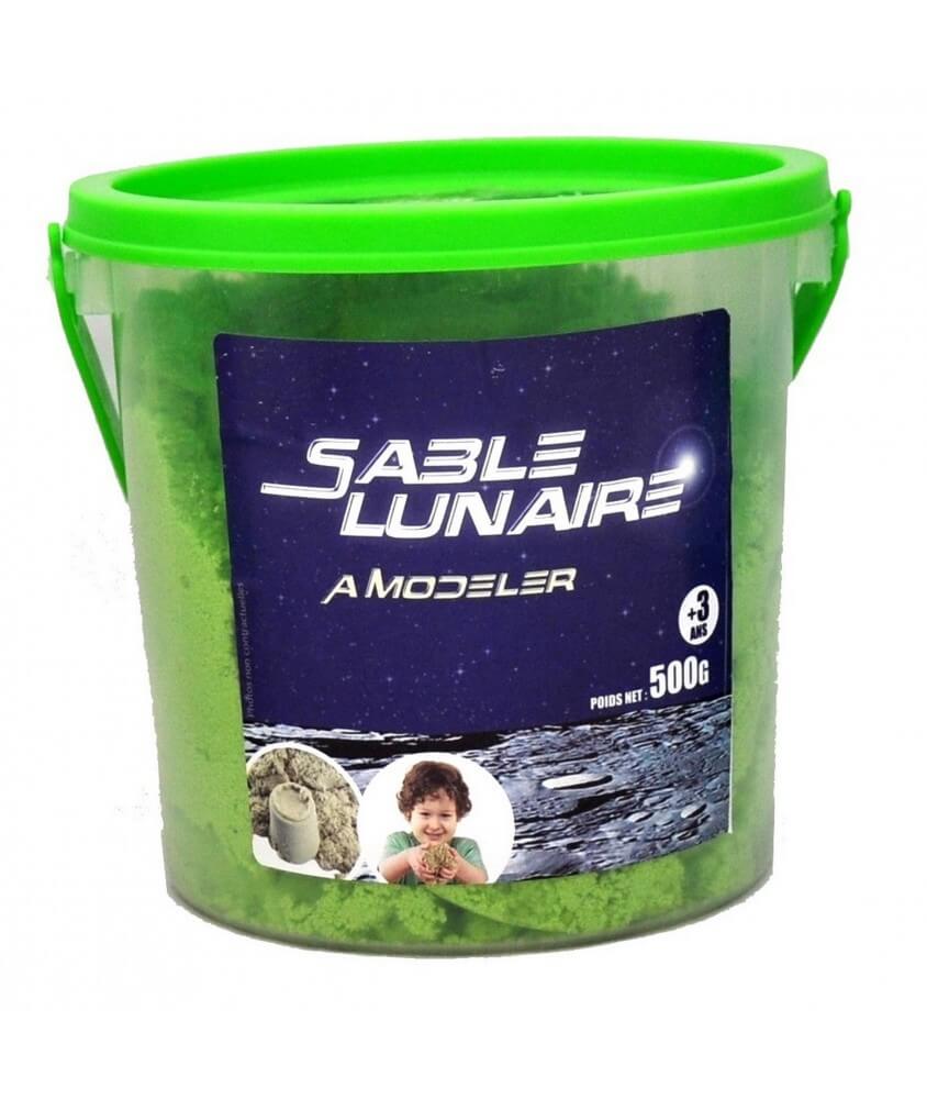 Sable lunaire à modeler vert 500g