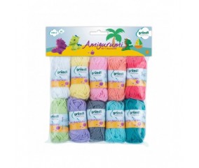 Lot de 10 pelotes Amigurumi 10g Printemps - Grundl