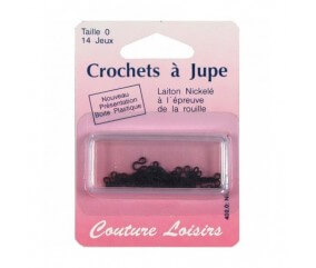 Agrafes noires n°0 avec brides X 14 - Distrifil