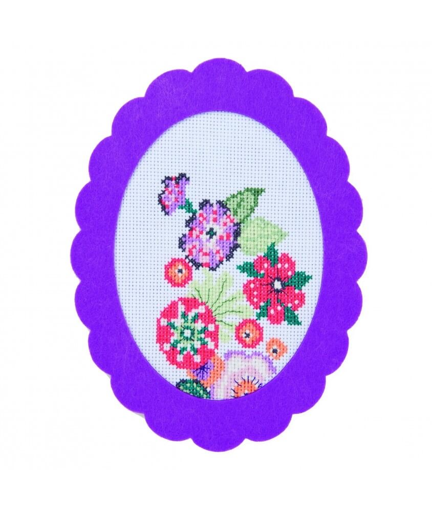 Kit Point de croix ~ Bouquet de fleurs ~ Flower Power - Rico Design