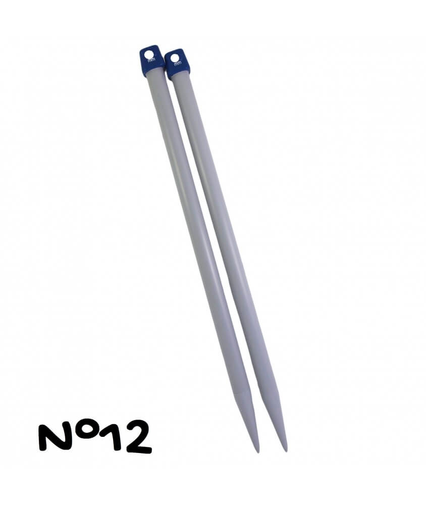 Aiguilles à tricoter Distrifil 40cm aluminium n°2 à n°6 - set indispensable layette bébé